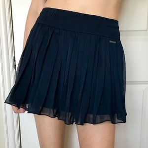 Abercrombie womens pleated chiffon navy skirt